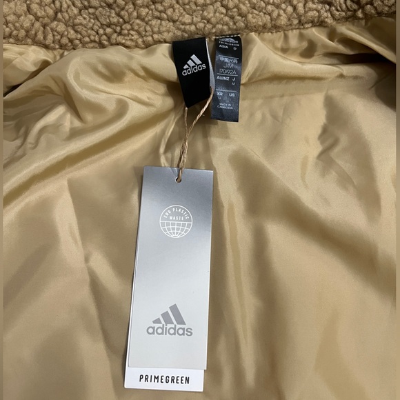 NWT - Adidas Adult Sherpa/Teddy Fleece Zip Jacket - Men M/Women L - Picture 11 of 11